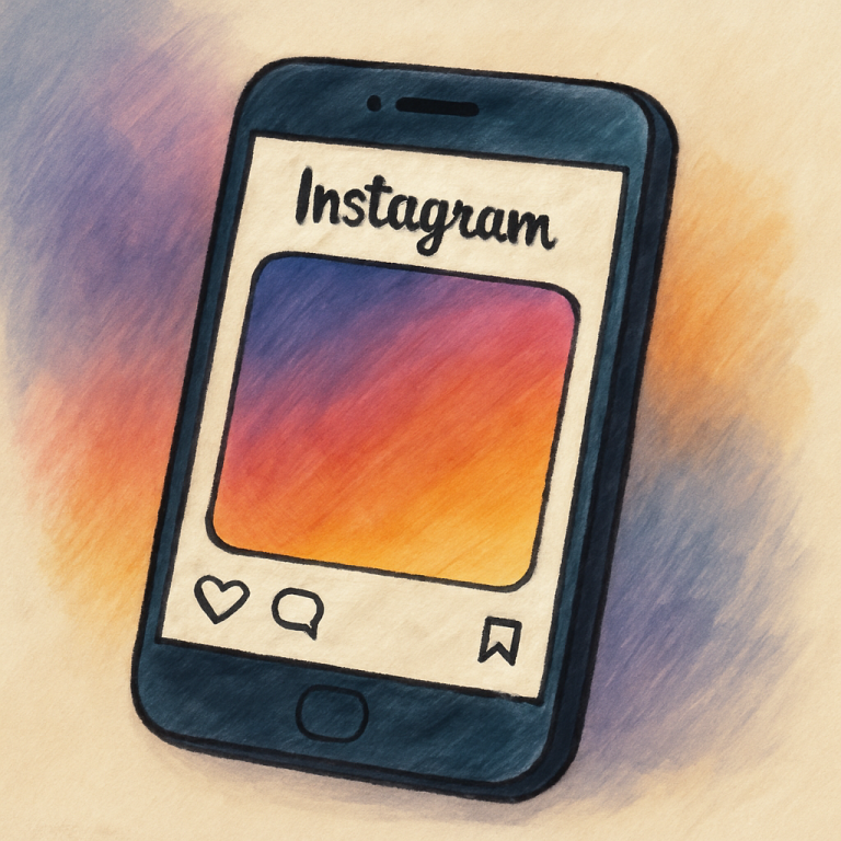 Instagram Logo von Instagram auf einem grauen Hintergrund mit einem Regenbogenfarbenstrahl.